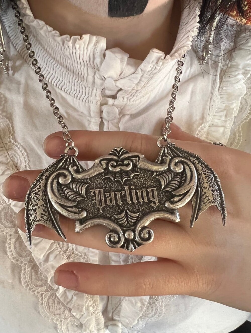 Mother of Hades Coffin Plaque Daring Necklace
